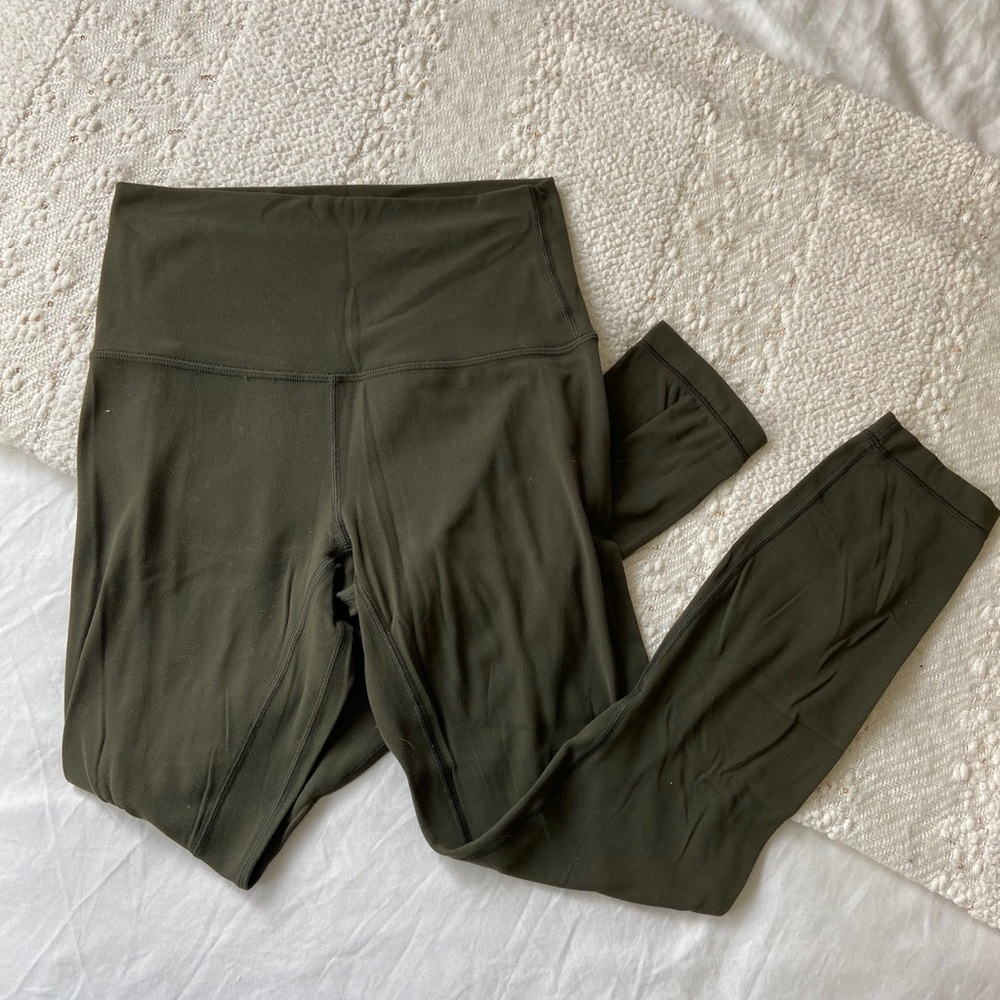 olive green lululemon align leggings